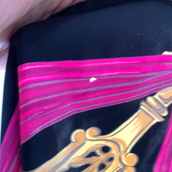 Hermes Paris Etriers 90 Black and Pink Stirrups Scarf - Picture 8 of 10
